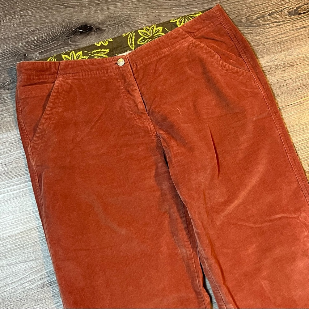 Horny Toad & Co Burnt Orange Rust Fine Corduroy Pants Size 8 Granola Gorpcore